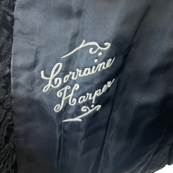 Vintage Marshall Field & Company Womens Black Teddy Coat - Picture 7 of 9